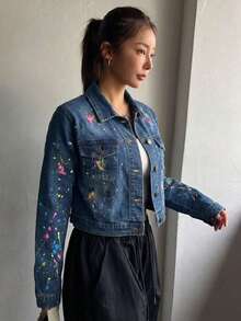 Women Denim Jackets & Coats - Medium Wash - View 4