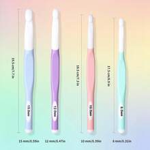 4pcs ABS Hook + TPR Handle 8.0-15.0mm Crochet Hook Set - A - View 5