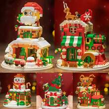 Christmas Santa Claus Christmas Tree Train Snowman Micro Particle Building Blocks Christmas Gift Creative Gift Reindeer Assembly Blocks - Educational ABS Toy Gift Box Packaging Best Holiday Gift - Green - View 9