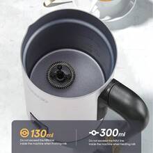 HiBREW M3A خفاقة حليب متعددة الوظائف 300 مل جسم من الفولاذ المقاوم للصدأ سهلة التنظيف تشغيل بسيط سهلة الاستخدام التحكم في درجة الحرارة حماية من الاحتراق الجاف وظيفة الإيقاف التلقائي كوب وقاعدة قابلة للفصل للاستخدام السهل - قابس اتحاد أوروبي نوع F (220 إلى 240 فولت) - مشاهدة 8