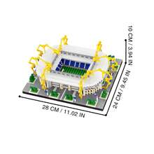 2026 New World Famous Football Stadium Barcelona Camp Nou/ Stadium/Paris Saint-Germain Stadium/Football/Basketball Creative & Educational Building Block Set Model Fan Souvenir Art Decor - Multicolor - View 3