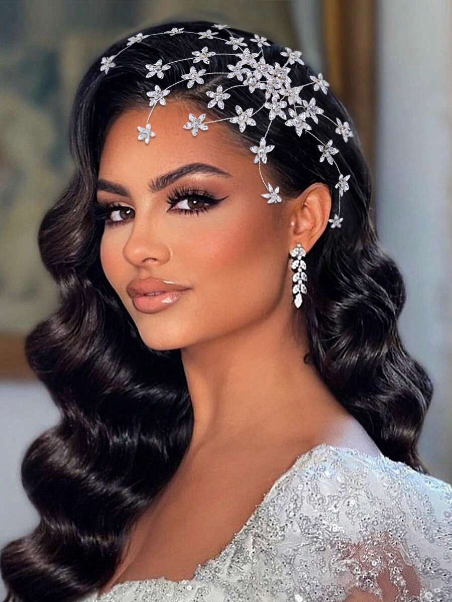 1pc Exquisite Charming Baby's Breath Flower Shaped Handmade Hair Comb Hair Accessory Fashionable Women's Hair Ornament