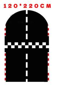 1pc/65pcs 2D Flat Chiara Arch Racing Backdrop - Durable Lycra Spandex Fabric, Black & White Checkered - Suitable For Event And Party Decoration (Stand Not Included) - Multicolor - View 28
