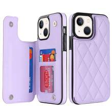 WEFOR 錢包手機殼，適用 Galaxy S26 S25 S25 S24 S23 S22 Ultra Plus S25EDGE 24 FE，多卡槽設計，磁吸扣，附支架，防震保護殼，相容 iPhone 17 AIR 16e 16 15 14 13 12 11 Pro Max XR XS MAX，磁吸設計，RFID 防盜卡槽，磁吸手機保護殼，防震，中性款 - 紫色 - 查看 38