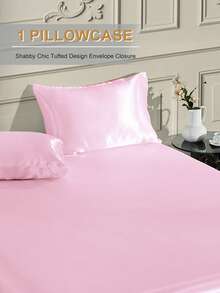 1pc/2pcs Satin Pillowcase, Silk Pillowcase For Hair And Skin Care, Luxurious Silky, Super Soft And Breathable, No Filling, Machine Washable, Autumn Decor, Autumn Home Decor - Girly Pink - View 3