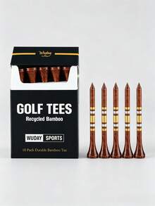 Cigarette Box Style Bamboo Golf Tee Set, Creative Portable Golf Ball Storage Box, Creative Driving Range Training Accessory, 70mm 2-3/4 Inch Striped Colorful Outdoor Golf Practice Gift, Golf Accessories, Golf Supplies, Golf Tees - Multicolor - View 21