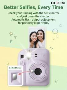 FujiFilm Instax Mini12 Instant Camera | Instant Shooting, Automatic Exposure System, Parallax Correction, 306g Portable Body, Rotating Lens For Switching Modes, 7-Second Flash Recharge, Foolproof Shooting For Beginners. Mini12 Instant Camera. - View 9