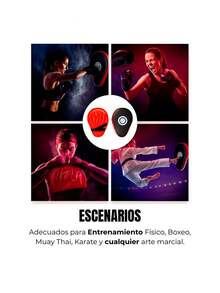 Curved Boxing Mitts With Adjustable Strap And High-Density Padding, Ideal For Home Or Gym Training, Non-Slip Surface For Precision And Impact Absorption. - Red - View 4