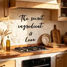 1組 The Secret Ingredient Is Love 牆面字母裝飾，黑色農舍風廚房牆飾，鄉村風掛牆藝術，適用居家餐廳裝飾 - 黑色 - 查看 3