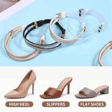 Shoe Straps For Heels,Heel Straps For High Heels,Shoe Straps For Loose Shoes,Suitable For Fixing Loose High Heels Elastic High Heels(3 Pairs) - Multicolor - View 4