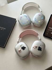 Cute Cat Theme Wireless Bluetooth Earphone Protective Case, Compatible With Apple Max – Soft And Durable, Shockproof; Cartoon Style, Designed For Women, Decorated With Charming Details - Cat Design - View 9