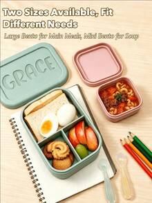 1pc Personalized Custom Name Silicone Food Storage Lunch Box, Customized 3-Compartment Dinner Plate, Halloween Edition, Back To School Fashion, Christmas Gift, Travel Storage, Easy To Clean - Multicolor - View 5