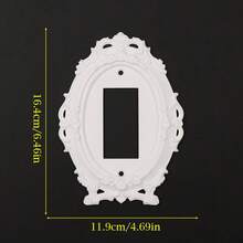 1PC 3D Printed Premium Plastic European Rococo Relief Switch Panel, Vintage Carved Wall Socket Decorative Frame, Halloween Home Atmosphere Decor Suitable For Bedroom Living Room Wall Arrangement - Multicolor - View 14