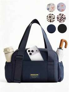 1pc Insulated Lunch Bag Multi Layer Pocket Design Portable Suitable For Work, Outdoor Picnics, Returning To School, Etc Suitable For Storing Tableware And Meals Large Capacity Travel Essentials - Multicolor - View 2