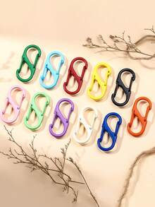 10/20pcs Colorful Zinc Alloy S-Shaped Double-End Spring Snap Hooks, Jewelry Making Clasps And Hooks, Handmade DIY Accessories For Jewelry, Keychains, Door Latches - S-type - View 1