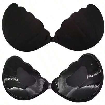 Half-Cup Silicone Invisible Self-Adhesive Bra, Suitable For Strapless Dresses And Wedding Gowns, With Lifting Effect, Breathable And Invisible, Suitable For Summer