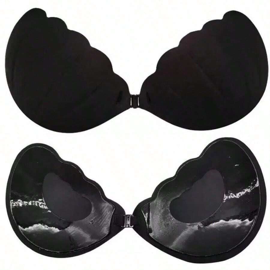 Half-Cup Silicone Invisible Self-Adhesive Bra, Suitable For Strapless Dresses And Wedding Gowns, With Lifting Effect, Breathable And Invisible, Suitable For Summer - Multicolor - View 1