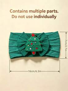 Christmas Multi-Color Baby Headband, Holiday Element Design, Soft And Elastic, Breathable, Perfect For Holiday Parties, Celebrations, Gifts And Photo Shoots - Multicolor - View 8