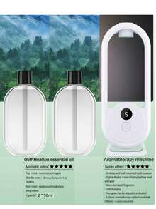 Rechargeable Aromatic Diffuser 5 Modes Essential Oil Diffuser Machine Homemade Air Freshener Diffuser For Home Car Room Fragrance Wall-Mounted Oil Aromatherapy Machine Air Purifying Diffuser Toilet Deodorization Fragrance Humidifier Colorful Night - WP35 Series - View 12