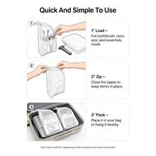 1PC-Self-Standing Waterproof Travel Toiletry Bag, Multi-Pocket Mesh Cosmetic Storage Bag, Vertical Toiletry & Makeup Organizer, Suitable For Business Travel, Vacation And Bathroom Travel Accessories - Multicolor - View 7