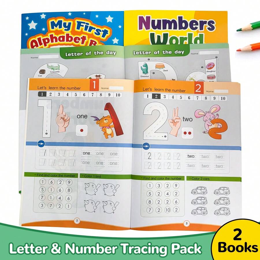 Lachilly Buku Latihan Menulis Huruf dan Menjiplak Angka, Buku Aktivitas Keterampilan Menulis Dasar, Materi Belajar Interaktif, Sumber Daya Kelas, Mainan Edukatif - YY049-2 Buku Latihan Menulis Angka - View 1