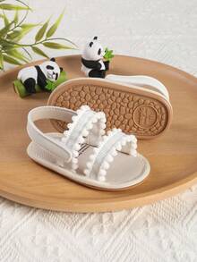 0-1 Years Old Fashionable Versatile Cute Infant Girl Sandals, Infant Walking Shoes Infant Shoes, Spring Autumn Summer - White - View 1
