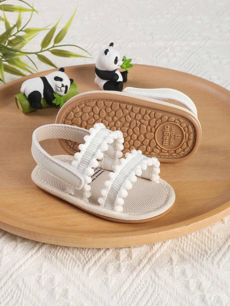 0-1 Years Old Fashionable Versatile Cute Infant Girl Sandals, Infant Walking Shoes Infant Shoes, Spring Autumn Summer - White - View 1
