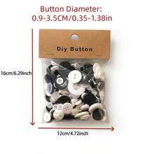 0.9-3.5CM Random Assorted Colorful Resin Buttons, DIY Handmade Decorative Buttons Clothing Material Accessories - Multicolor - View 3