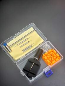 Watch Band Tool, Watch Band Chain Pin Removal Tool, Watch Band Repair Tool, Blue Yellow Black, Medium Size - Plastic End Cap Version and Set - View 3