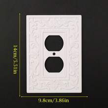 1PC 3D Printed Premium Plastic Gothic Vintage Carved Switch Plate, Retro European Style Wall Switch Decorative Panel, Halloween Personalized Soft Decor Switch Plate Suitable For Studio Wall Backdrop Scene - Multicolor - View 13
