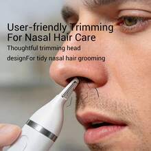 SEAGO Unisex Electric Nose Hair Trimmer, Dual Stainless Steel Blades, Nose Ear Eyebrow Facial Hair Trimmer, Portable Mini Personal Grooming Tool, Suitable For Home Travel Daily Use, Gift For Men - Multicolor - View 8