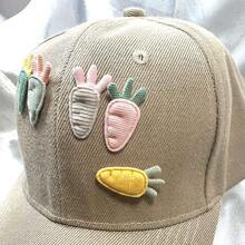 1pc Carrot Party Cute Street Casual Hat Decoration Khaki Baseball Cap All Season Wear - Carrot-a - View 5