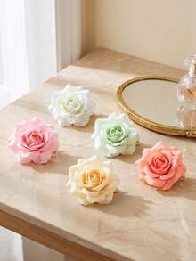 10/5pcs Multi-Color Artificial Rose Flower Hair Clips, Durable & Gentle On Hair, Sweet & Cute Hair Accessories For Women And Girls, Suitable For Daily Wear, School, Party, Vacation - Multicolor - View 8