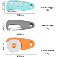 6pcs Kitchen Gadget Set, Space-Saving Cooking Tools Kitchen Accessories - Garlic Grinder, Cheese Grater, Vegetable Peeler, Pizza Cutter, Herb Stripper, Bottle Opener Gift Set, Suitable For RV Camping And Outdoor Use - A - View 9