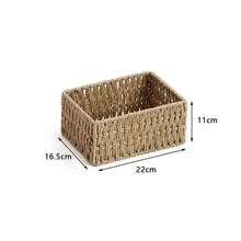 1/3pcs Vintage Woven Storage Baskets, Entryway Console Table Organizer, Snack & Cosmetic Storage Box, Home Decor Organizer - Brown - View 10