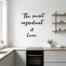 1組 The Secret Ingredient Is Love 牆面字母裝飾，黑色農舍風廚房牆飾，鄉村風掛牆藝術，適用居家餐廳裝飾 - 黑色 - 查看 5