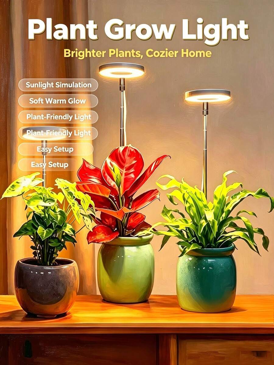 Full Spectrum LED Grow Light Strip, Dimmable Mini Tabletop Plant Lamp For Indoor Potted Foliage Plants, Festive Display Lighting For Halloween & Christmas Home Decor - Small Plant Grow Light - View 1