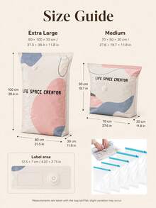 Pump-Free 3D Vacuum Storage Bag, 80% Compression Rate, Extra Large Capacity, 3D Roll-Up Vacuum Sealed Bag, Upgraded Large Capacity Compression Storage Bag, Suitable For Bedding, Clothing, Blankets, Giant Bedding, Travel Storage Cubes - Multicolor - View 12