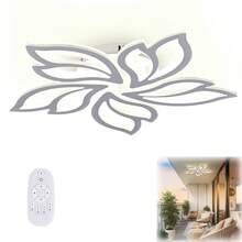 LED Deckenleuchte Dimmbar mit Fernbedienung Schlafzimmer Lampe, 180W LED Deckenleuchte Wohnzimmer 2800K-6500K Deckenbeleuchtung Kronleuchter für Kinderzimmer Küche Hallway Esszimmer - 96W - Übersicht 1