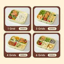 Hộp bento cho người lớn, hộp đựng cơm trưa dùng được trong lò vi sóng, hộp đựng đồ ăn vặt chống rò rỉ có nắp, hộp chuẩn bị bữa ăn có ngăn chia, hộp đựng thực phẩm nhiều ngăn, hộp bento nhiều ngăn, hộp đựng cơm trưa bằng nhựa, hộp cơm kiểu Nhật, hộp đựng thực phẩm du lịch - Nhiều màu - Xem 7