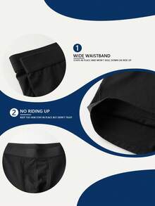 Norcotton Men's Cotton Boxer Briefs Black Single Pack - Black - View 5