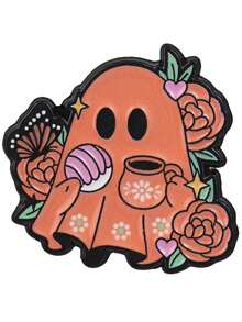 1 buah/2 buah Bros Wanita Hantu Bunga Kartun Lucu, Pin Dekoratif untuk Tas & Pakaian, Hadiah Liburan - MultiWarna - View 8