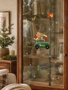 SUPSTICKER Christmas Car Window Stickers, Holiday Snowflake Glass Decals, 4 Styles, 23.65x32.5cm, Home Window Decor - Car - View 9