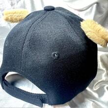 1pc Casual Party Cute Street Cartoon Animal Patchwork Decor Baseball Cap, All Season Wearable Black Hat - Antler-a - View 6