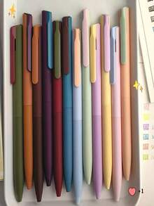 6pcs Set Vintage Dopamine Colorful Retractable Gel Pens 0.5mm Quick-Dry For Journaling, Drawing And Note-Taking - Journaling Art Markers - View 10