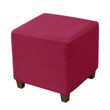 Sarung Bangku Ottoman Motif Persegi Timbul dari Kain Rajut Elastis Minimalis, Ukuran S, Cocok untuk Ruang Tamu, Kamar Tidur, Balkon, Dekorasi Dalam Ruangan, Hadiah Pindah Rumah, Aksesori Rumah Sepanjang Musim - MultiWarna - View 17