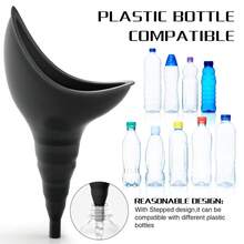 Corong Urinal Wanita Silikon yang Dapat Digunakan Kembali, Alat Buang Air Kecil Berdiri untuk Wanita, Pendamping Sempurna untuk Berkemah dan Perjalanan Luar Ruangan, Desain Lipat Ringkas, Mudah Dibersihkan - MultiWarna - View 2