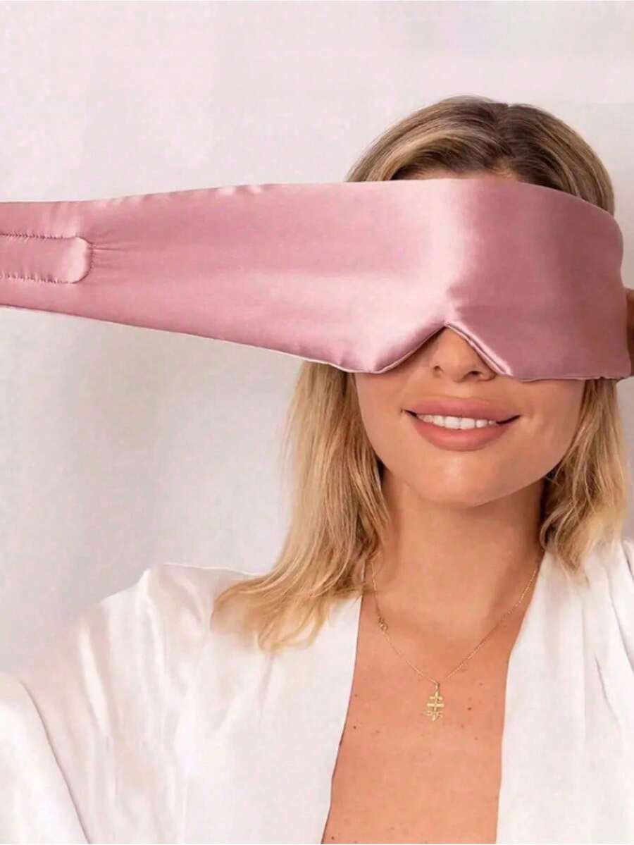 1pc Luxury Unisex Sleep Mask: Comfortable & Breathable, Travel Essential - Solid Color Adjustable, Providing Ultimate Sleep Experience - Multi-color - View 1