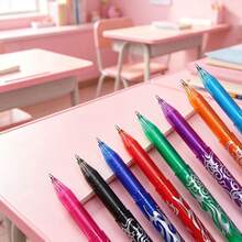 1/3/6pcs Multi-Color Erasable Neutral Pens Learning & Office Set, Back To School Essential Small Gift, School Stationery Supplies - Multicolor - View 2