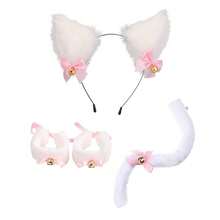 Cat Ears And Tail, Wolf Fox Ears Long Tail And Bell Lace Choker Set For Halloween, Animal Cosplay Party Costume - Multicolor - View 21